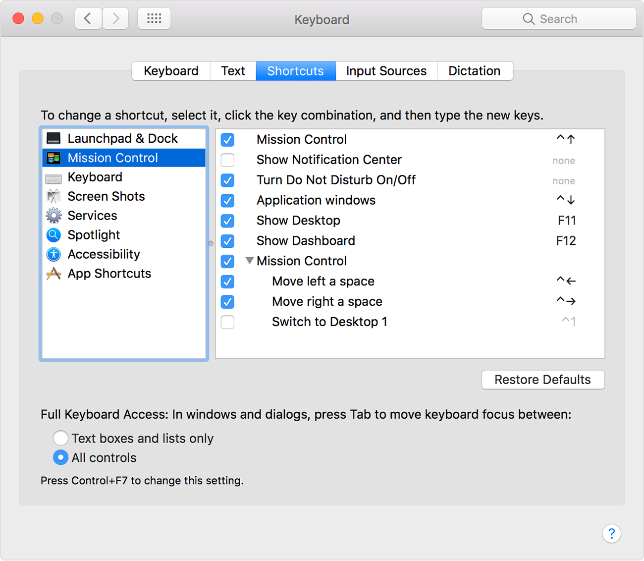 What Keys For Task Control On Mac